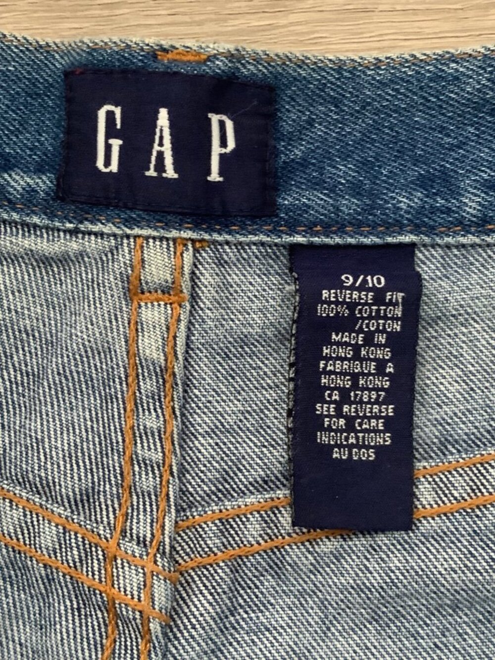 Gap Womens Reverse Fit High-Waisted Vintage Blue Denim Jeans 9/10 Made In Hong K - Picture 3 of 6